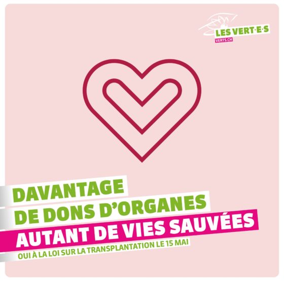 Oui à la modification de la loi sur la transplantation